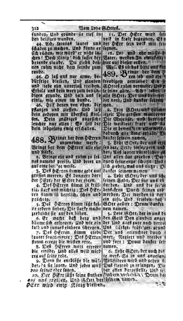 Erbauliche Lieder-Sammlung: zum gottestdienstlichen Gebrauch in den Vereinigten Evangelische-Lutherischen Gemeinen in Pennsylvanien und den benachbarten Staaten (Die Achte verm. ... Aufl.) page 314