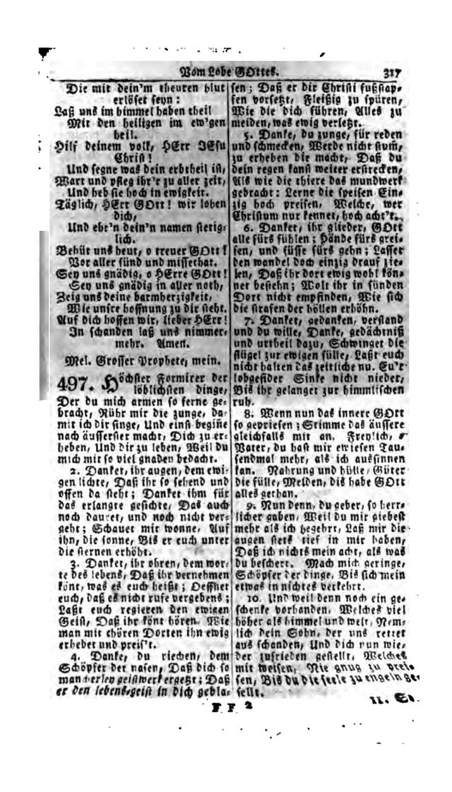 Erbauliche Lieder-Sammlung: zum gottestdienstlichen Gebrauch in den Vereinigten Evangelische-Lutherischen Gemeinen in Pennsylvanien und den benachbarten Staaten (Die Achte verm. ... Aufl.) page 319