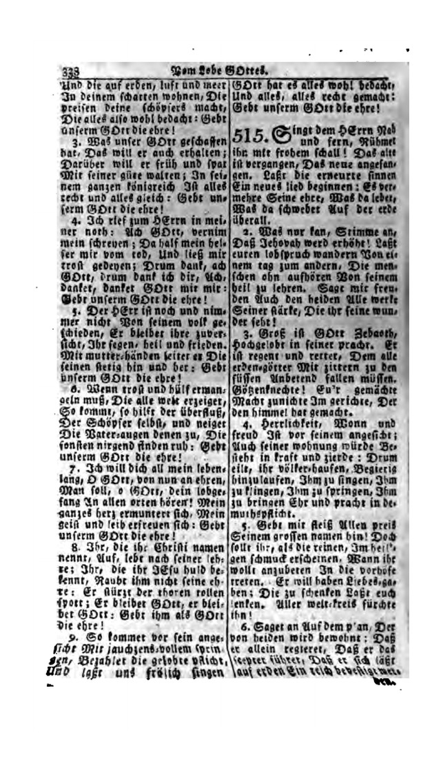 Erbauliche Lieder-Sammlung: zum gottestdienstlichen Gebrauch in den Vereinigten Evangelische-Lutherischen Gemeinen in Pennsylvanien und den benachbarten Staaten (Die Achte verm. ... Aufl.) page 330