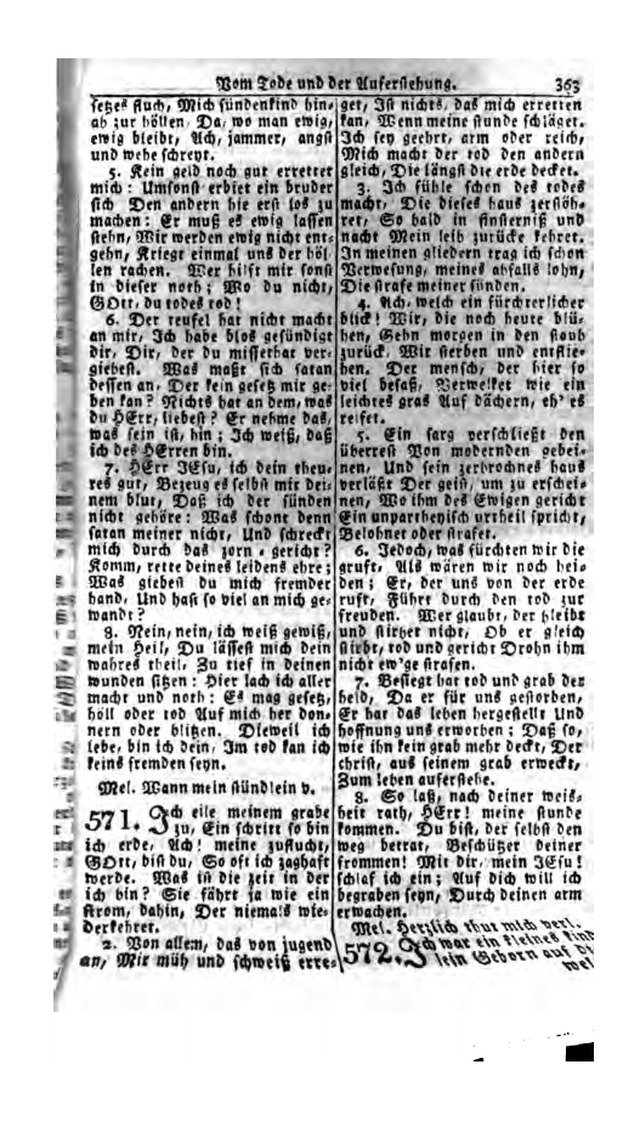 Erbauliche Lieder-Sammlung: zum gottestdienstlichen Gebrauch in den Vereinigten Evangelische-Lutherischen Gemeinen in Pennsylvanien und den benachbarten Staaten (Die Achte verm. ... Aufl.) page 361