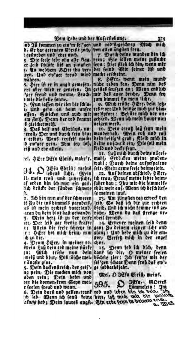 Erbauliche Lieder-Sammlung: zum gottestdienstlichen Gebrauch in den Vereinigten Evangelische-Lutherischen Gemeinen in Pennsylvanien und den benachbarten Staaten (Die Achte verm. ... Aufl.) page 371