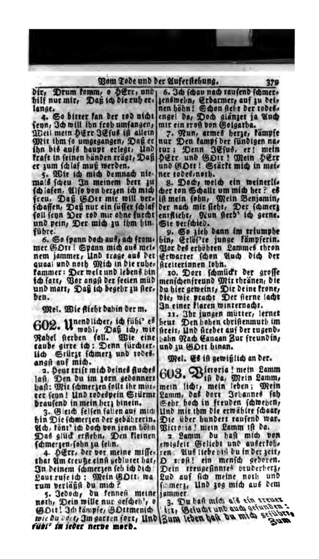 Erbauliche Lieder-Sammlung: zum gottestdienstlichen Gebrauch in den Vereinigten Evangelische-Lutherischen Gemeinen in Pennsylvanien und den benachbarten Staaten (Die Achte verm. ... Aufl.) page 375