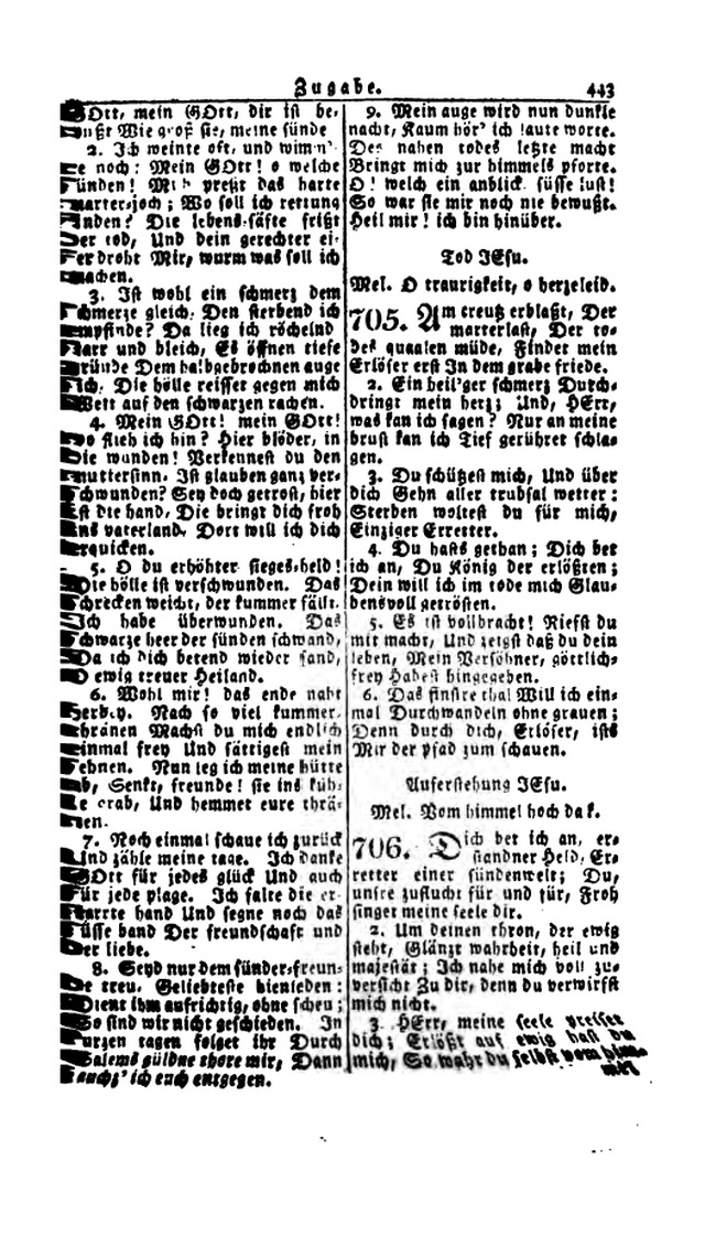 Erbauliche Lieder-Sammlung: zum gottestdienstlichen Gebrauch in den Vereinigten Evangelische-Lutherischen Gemeinen in Pennsylvanien und den benachbarten Staaten (Die Achte verm. ... Aufl.) page 439