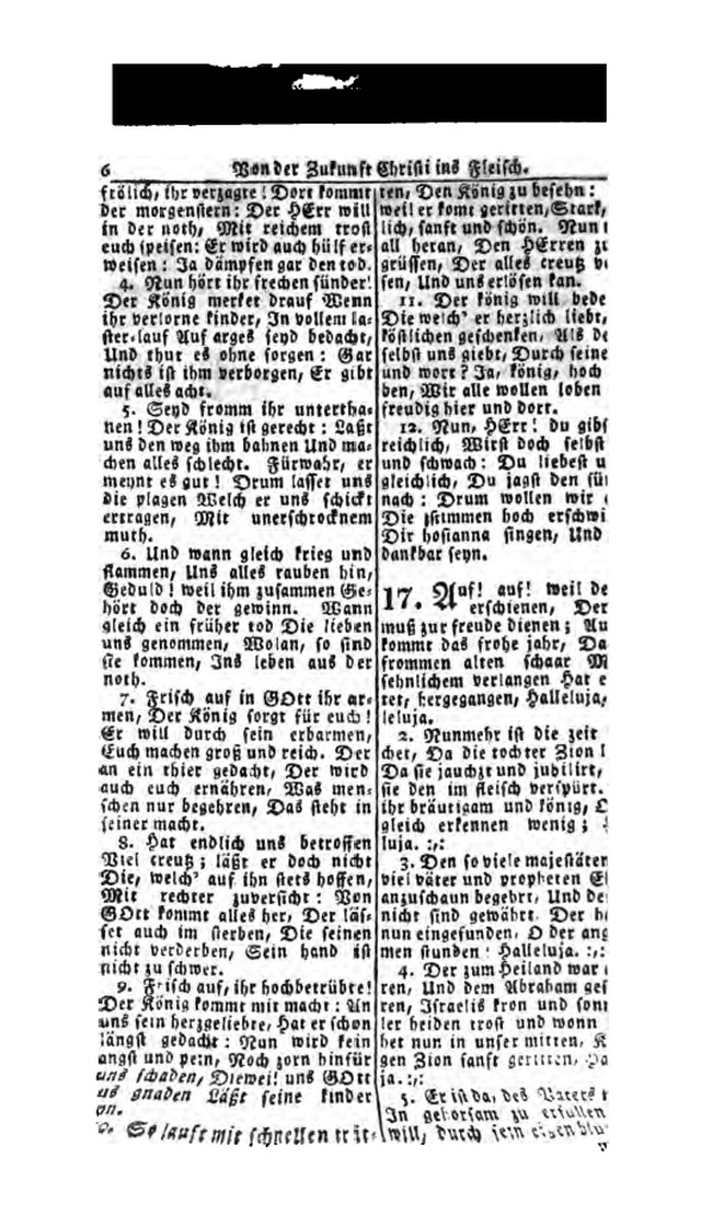 Erbauliche Lieder-Sammlung: zum gottestdienstlichen Gebrauch in den Vereinigten Evangelische-Lutherischen Gemeinen in Pennsylvanien und den benachbarten Staaten (Die Achte verm. ... Aufl.) page 6