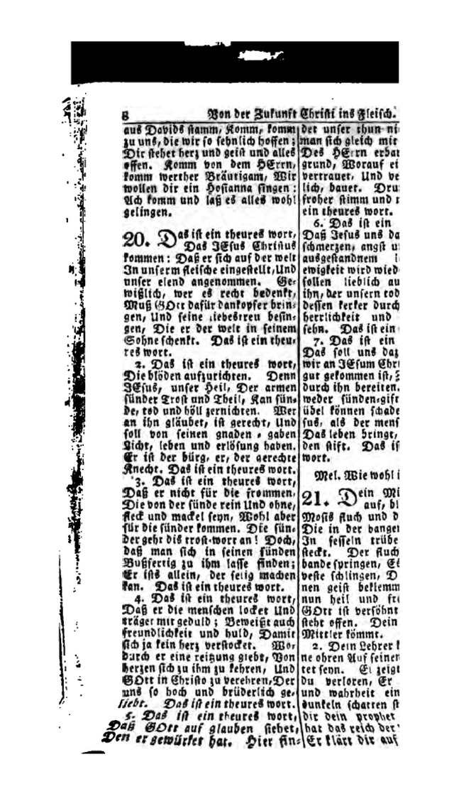 Erbauliche Lieder-Sammlung: zum gottestdienstlichen Gebrauch in den Vereinigten Evangelische-Lutherischen Gemeinen in Pennsylvanien und den benachbarten Staaten (Die Achte verm. ... Aufl.) page 8