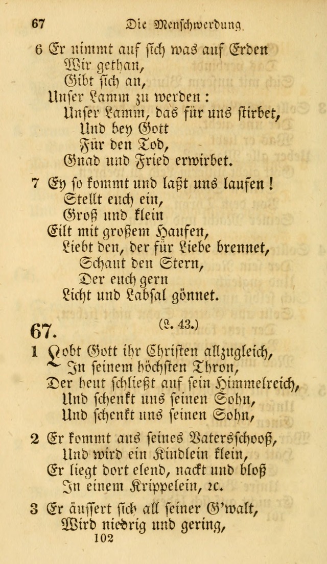 Evangelische Lieder-Sammlung: genommen aus der Liedersammlung und dem Gemeinschaftlichen Gesangbuch in den evanglischen Gemeinen page 102