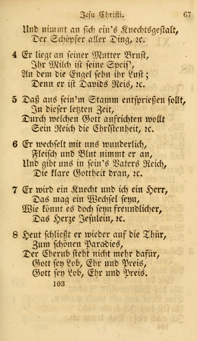 Evangelische Lieder-Sammlung: genommen aus der Liedersammlung und dem Gemeinschaftlichen Gesangbuch in den evanglischen Gemeinen page 103