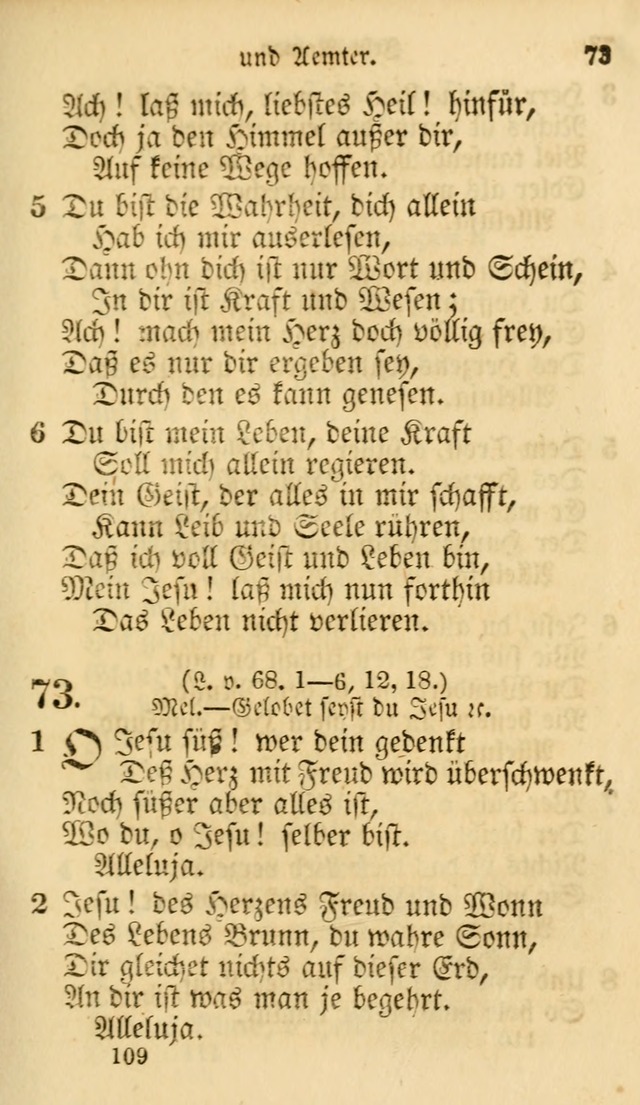 Evangelische Lieder-Sammlung: genommen aus der Liedersammlung und dem Gemeinschaftlichen Gesangbuch in den evanglischen Gemeinen page 109