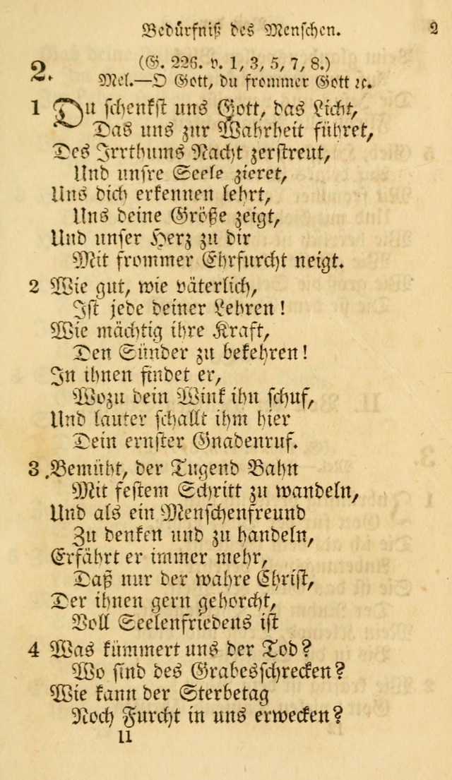 Evangelische Lieder-Sammlung: genommen aus der Liedersammlung und dem Gemeinschaftlichen Gesangbuch in den evanglischen Gemeinen page 11