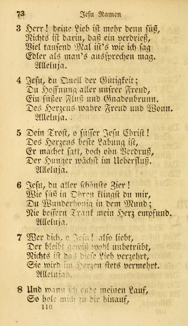 Evangelische Lieder-Sammlung: genommen aus der Liedersammlung und dem Gemeinschaftlichen Gesangbuch in den evanglischen Gemeinen page 110