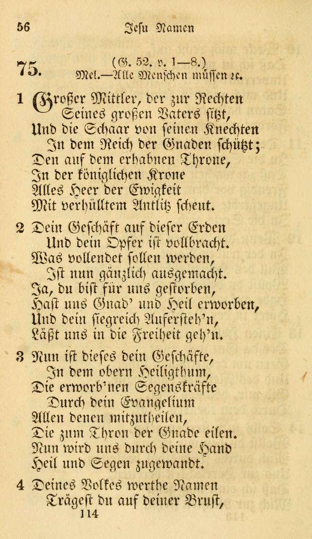 Evangelische Lieder-Sammlung: genommen aus der Liedersammlung und dem Gemeinschaftlichen Gesangbuch in den evanglischen Gemeinen page 114