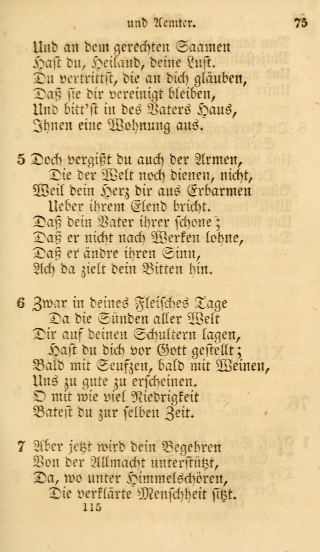 Evangelische Lieder-Sammlung: genommen aus der Liedersammlung und dem Gemeinschaftlichen Gesangbuch in den evanglischen Gemeinen page 115