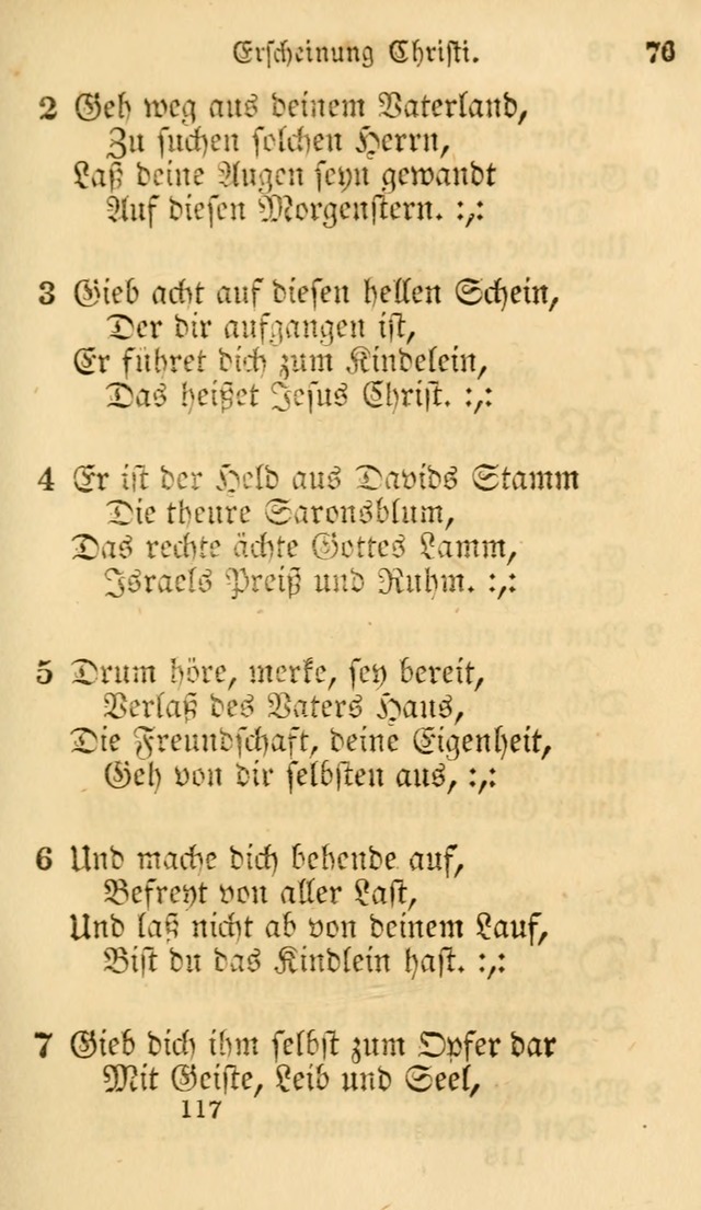 Evangelische Lieder-Sammlung: genommen aus der Liedersammlung und dem Gemeinschaftlichen Gesangbuch in den evanglischen Gemeinen page 117