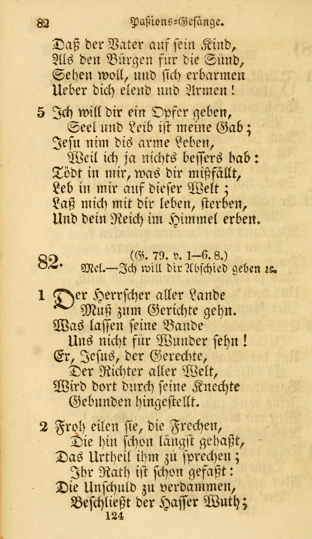 Evangelische Lieder-Sammlung: genommen aus der Liedersammlung und dem Gemeinschaftlichen Gesangbuch in den evanglischen Gemeinen page 124