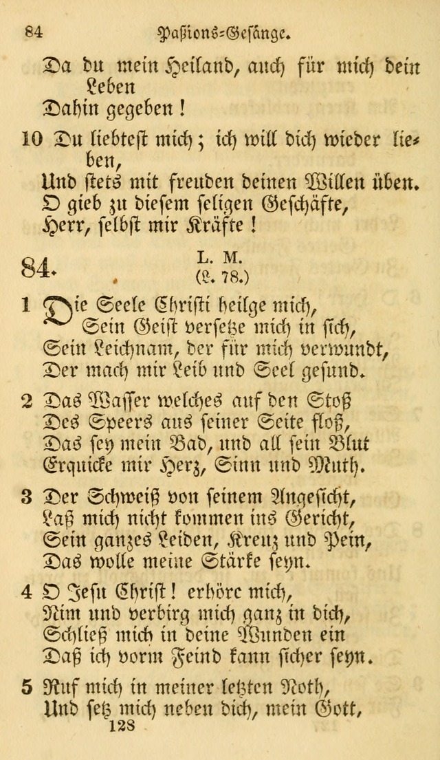 Evangelische Lieder-Sammlung: genommen aus der Liedersammlung und dem Gemeinschaftlichen Gesangbuch in den evanglischen Gemeinen page 128