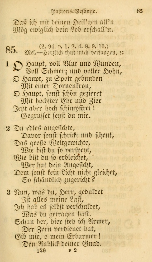 Evangelische Lieder-Sammlung: genommen aus der Liedersammlung und dem Gemeinschaftlichen Gesangbuch in den evanglischen Gemeinen page 129