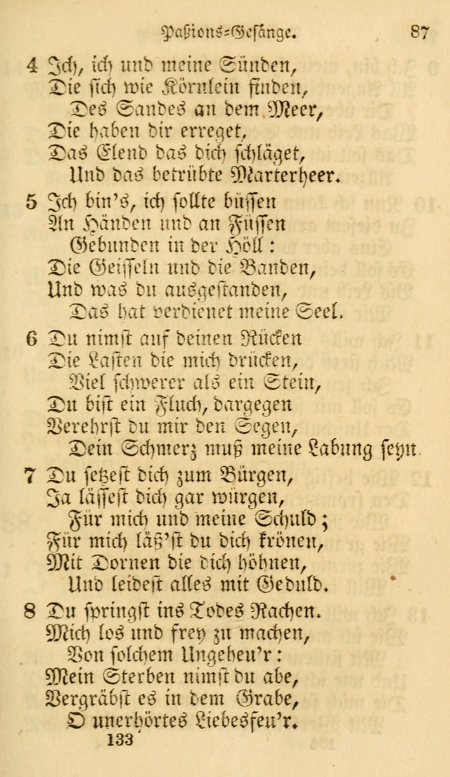 Evangelische Lieder-Sammlung: genommen aus der Liedersammlung und dem Gemeinschaftlichen Gesangbuch in den evanglischen Gemeinen page 133