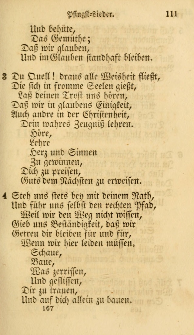 Evangelische Lieder-Sammlung: genommen aus der Liedersammlung und dem Gemeinschaftlichen Gesangbuch in den evanglischen Gemeinen page 167