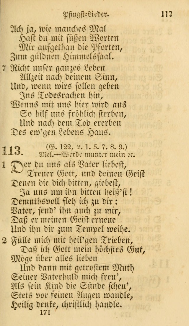 Evangelische Lieder-Sammlung: genommen aus der Liedersammlung und dem Gemeinschaftlichen Gesangbuch in den evanglischen Gemeinen page 171