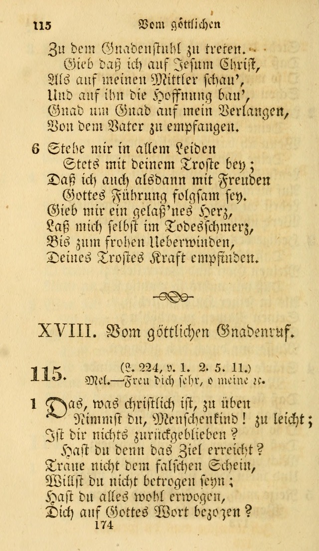 Evangelische Lieder-Sammlung: genommen aus der Liedersammlung und dem Gemeinschaftlichen Gesangbuch in den evanglischen Gemeinen page 174