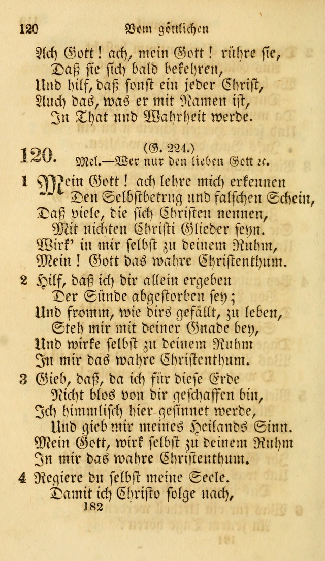 Evangelische Lieder-Sammlung: genommen aus der Liedersammlung und dem Gemeinschaftlichen Gesangbuch in den evanglischen Gemeinen page 182