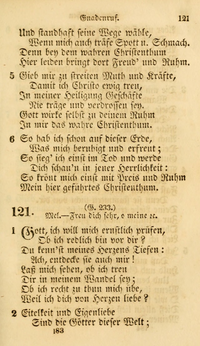 Evangelische Lieder-Sammlung: genommen aus der Liedersammlung und dem Gemeinschaftlichen Gesangbuch in den evanglischen Gemeinen page 183