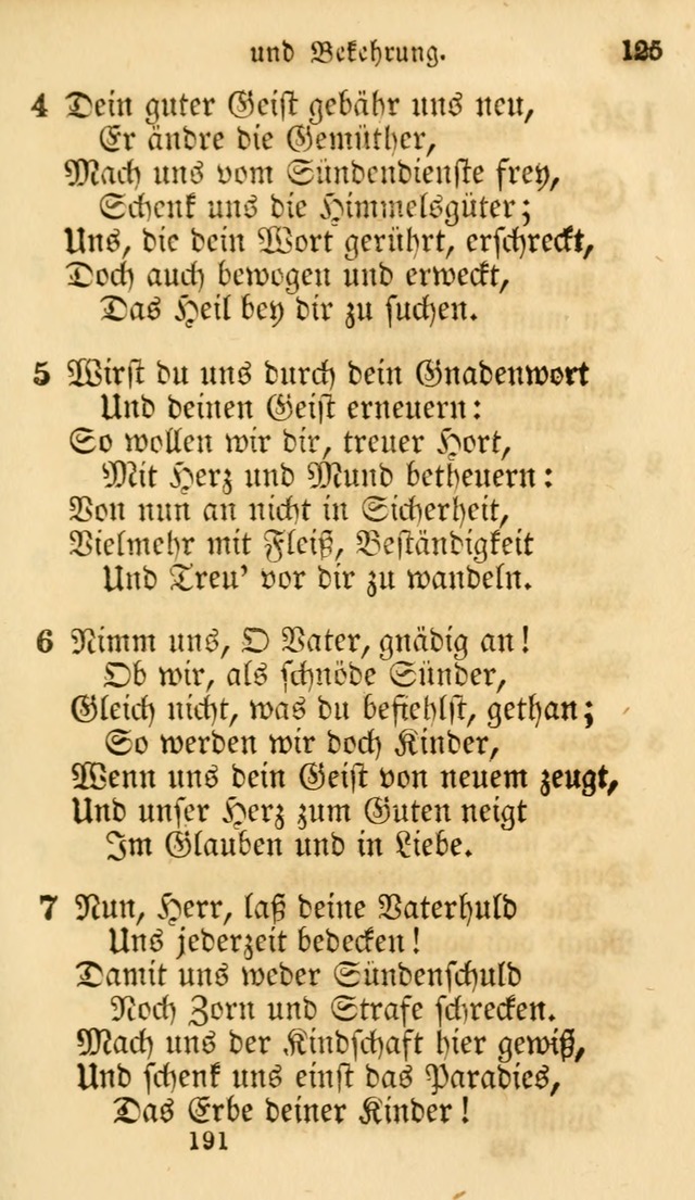 Evangelische Lieder-Sammlung: genommen aus der Liedersammlung und dem Gemeinschaftlichen Gesangbuch in den evanglischen Gemeinen page 191