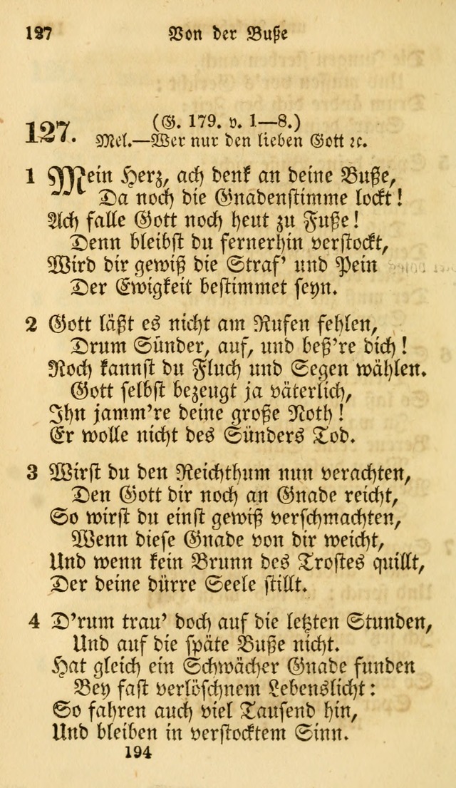 Evangelische Lieder-Sammlung: genommen aus der Liedersammlung und dem Gemeinschaftlichen Gesangbuch in den evanglischen Gemeinen page 194