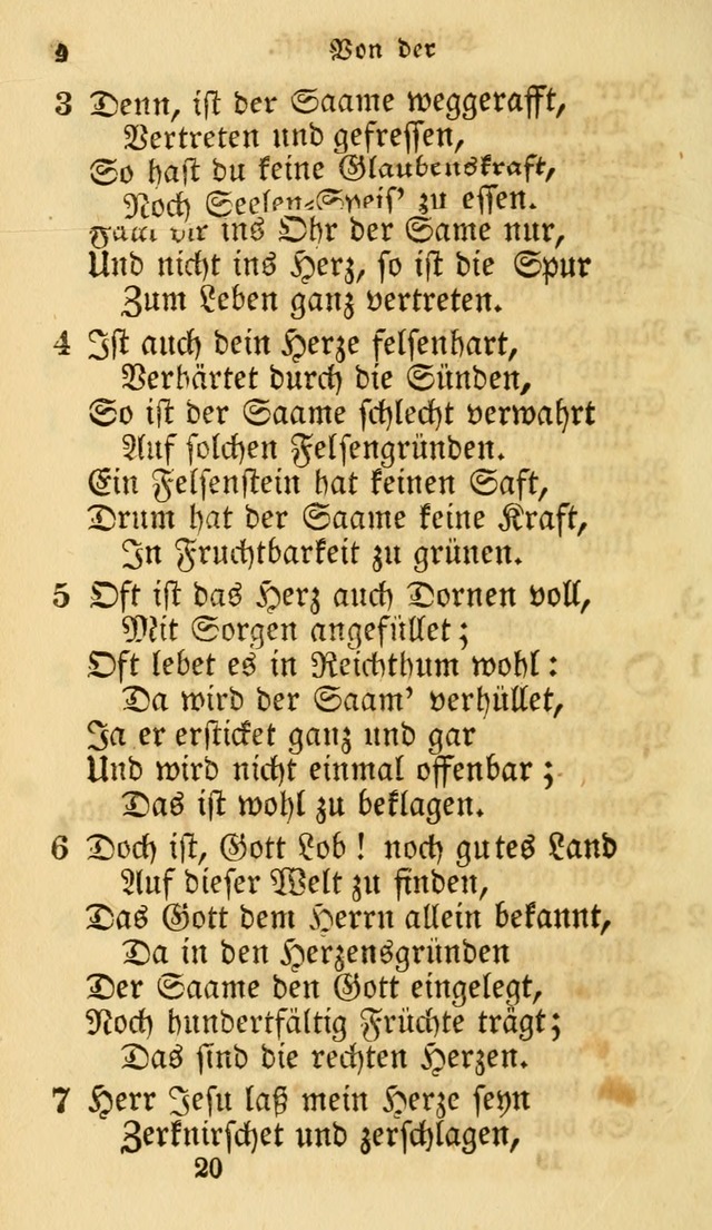 Evangelische Lieder-Sammlung: genommen aus der Liedersammlung und dem Gemeinschaftlichen Gesangbuch in den evanglischen Gemeinen page 20