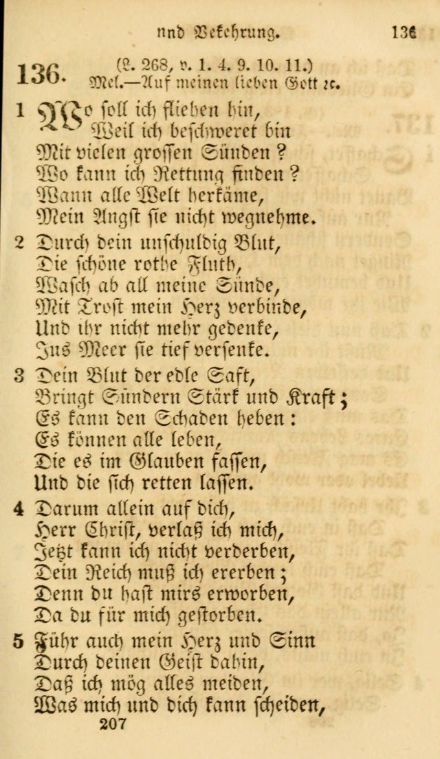 Evangelische Lieder-Sammlung: genommen aus der Liedersammlung und dem Gemeinschaftlichen Gesangbuch in den evanglischen Gemeinen page 207