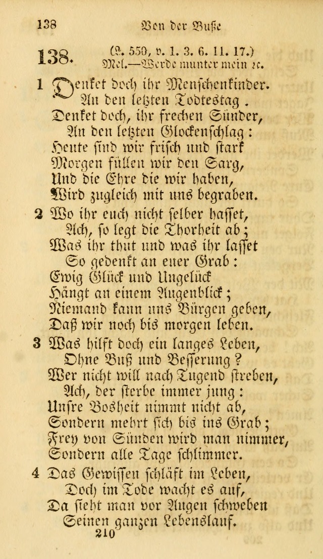 Evangelische Lieder-Sammlung: genommen aus der Liedersammlung und dem Gemeinschaftlichen Gesangbuch in den evanglischen Gemeinen page 210