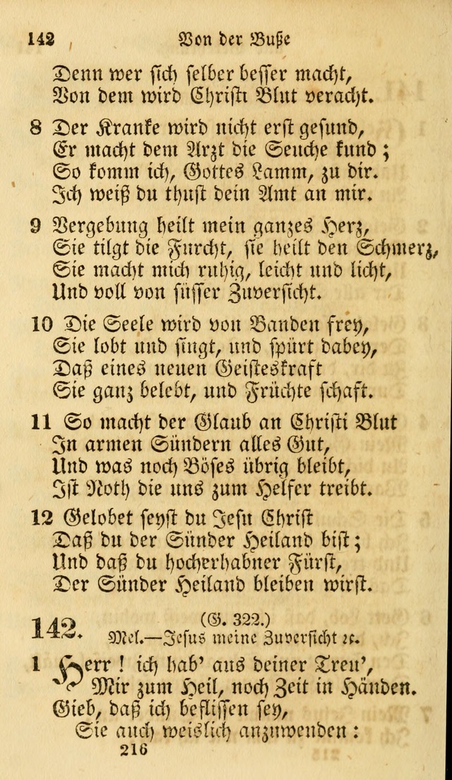 Evangelische Lieder-Sammlung: genommen aus der Liedersammlung und dem Gemeinschaftlichen Gesangbuch in den evanglischen Gemeinen page 216