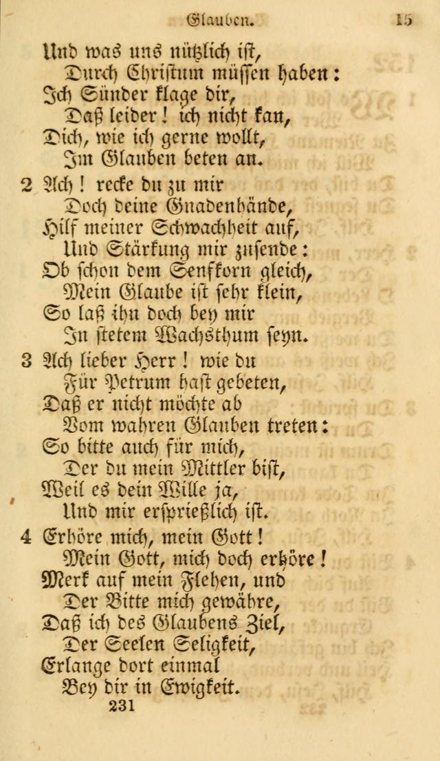 Evangelische Lieder-Sammlung: genommen aus der Liedersammlung und dem Gemeinschaftlichen Gesangbuch in den evanglischen Gemeinen page 231