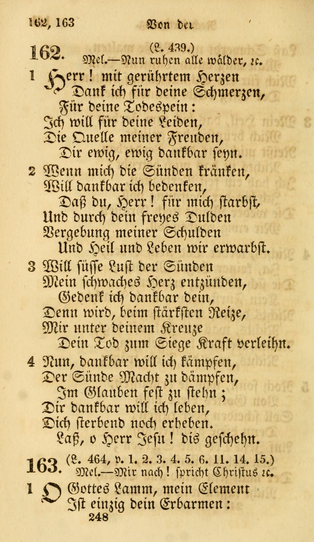 Evangelische Lieder-Sammlung: genommen aus der Liedersammlung und dem Gemeinschaftlichen Gesangbuch in den evanglischen Gemeinen page 248