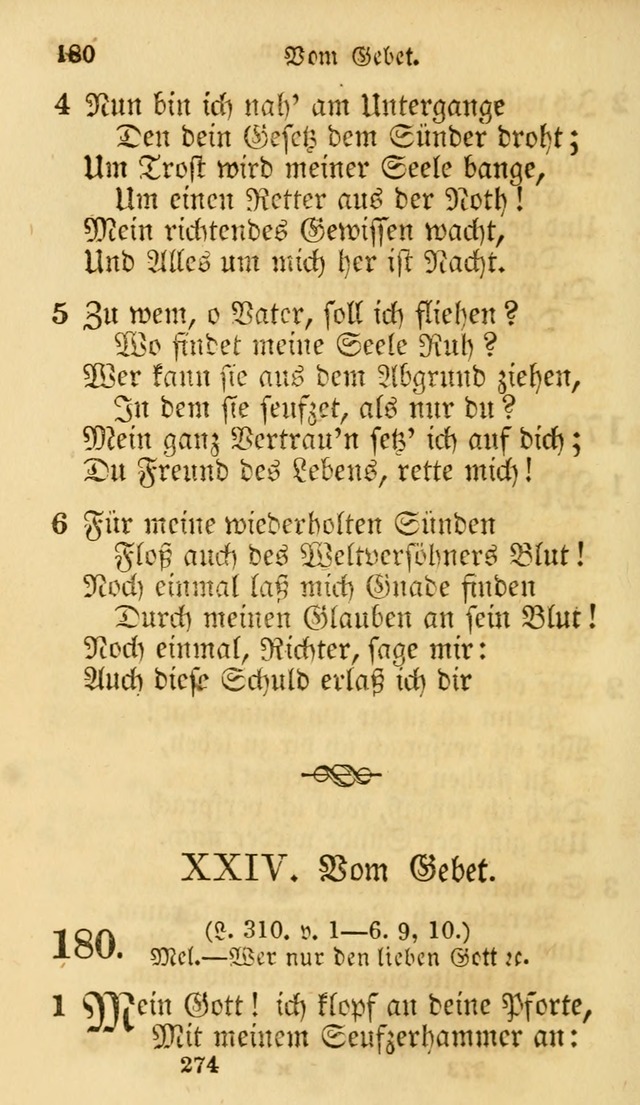 Evangelische Lieder-Sammlung: genommen aus der Liedersammlung und dem Gemeinschaftlichen Gesangbuch in den evanglischen Gemeinen page 274