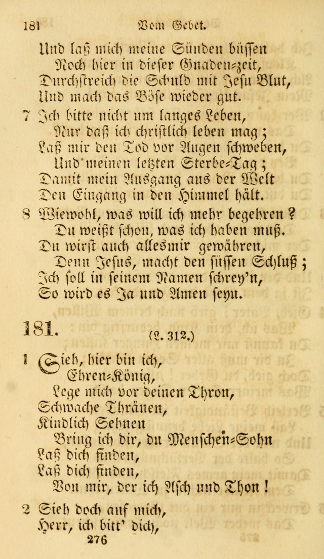 Evangelische Lieder-Sammlung: genommen aus der Liedersammlung und dem Gemeinschaftlichen Gesangbuch in den evanglischen Gemeinen page 276