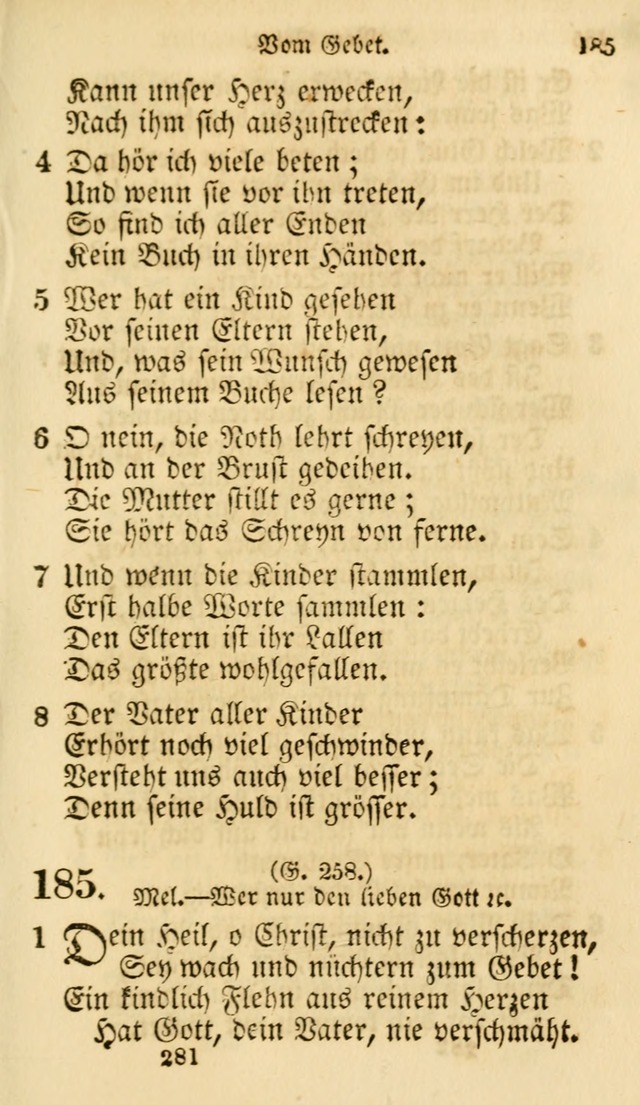 Evangelische Lieder-Sammlung: genommen aus der Liedersammlung und dem Gemeinschaftlichen Gesangbuch in den evanglischen Gemeinen page 281