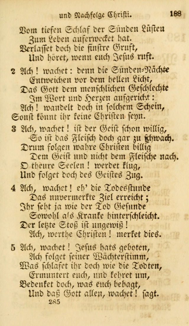 Evangelische Lieder-Sammlung: genommen aus der Liedersammlung und dem Gemeinschaftlichen Gesangbuch in den evanglischen Gemeinen page 285