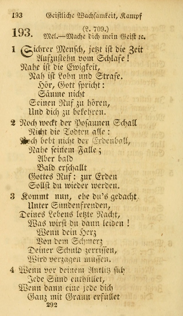 Evangelische Lieder-Sammlung: genommen aus der Liedersammlung und dem Gemeinschaftlichen Gesangbuch in den evanglischen Gemeinen page 292