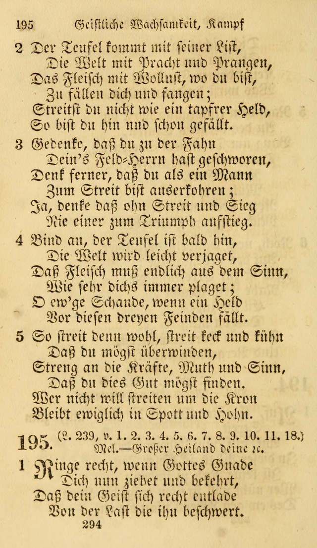 Evangelische Lieder-Sammlung: genommen aus der Liedersammlung und dem Gemeinschaftlichen Gesangbuch in den evanglischen Gemeinen page 294