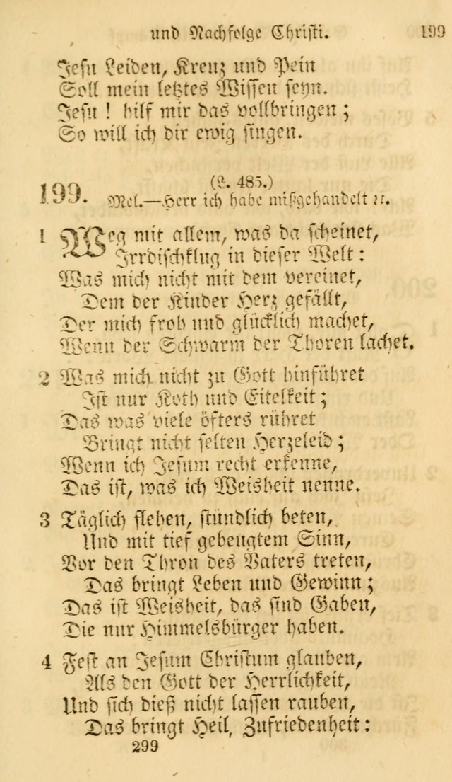 Evangelische Lieder-Sammlung: genommen aus der Liedersammlung und dem Gemeinschaftlichen Gesangbuch in den evanglischen Gemeinen page 299