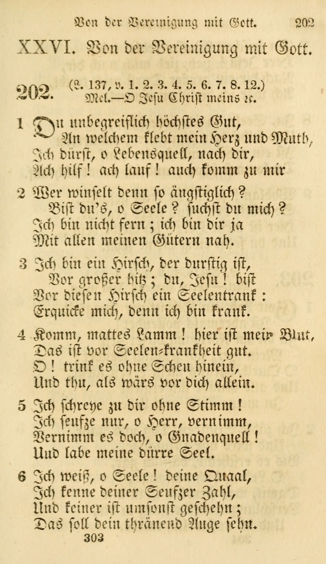 Evangelische Lieder-Sammlung: genommen aus der Liedersammlung und dem Gemeinschaftlichen Gesangbuch in den evanglischen Gemeinen page 303