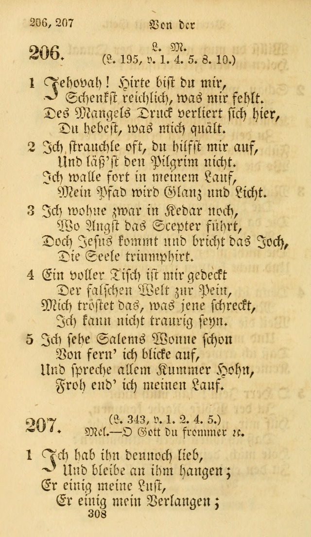 Evangelische Lieder-Sammlung: genommen aus der Liedersammlung und dem Gemeinschaftlichen Gesangbuch in den evanglischen Gemeinen page 308