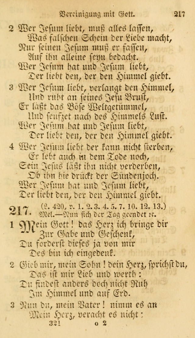 Evangelische Lieder-Sammlung: genommen aus der Liedersammlung und dem Gemeinschaftlichen Gesangbuch in den evanglischen Gemeinen page 321