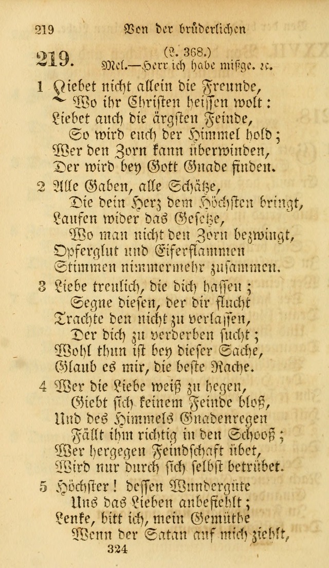 Evangelische Lieder-Sammlung: genommen aus der Liedersammlung und dem Gemeinschaftlichen Gesangbuch in den evanglischen Gemeinen page 324