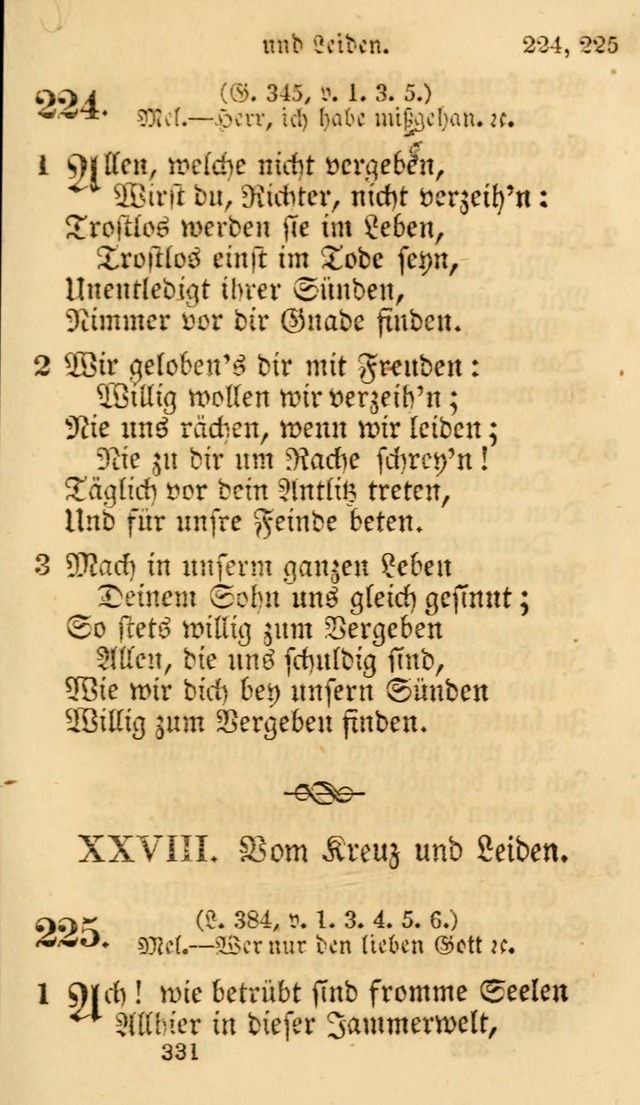 Evangelische Lieder-Sammlung: genommen aus der Liedersammlung und dem Gemeinschaftlichen Gesangbuch in den evanglischen Gemeinen page 331