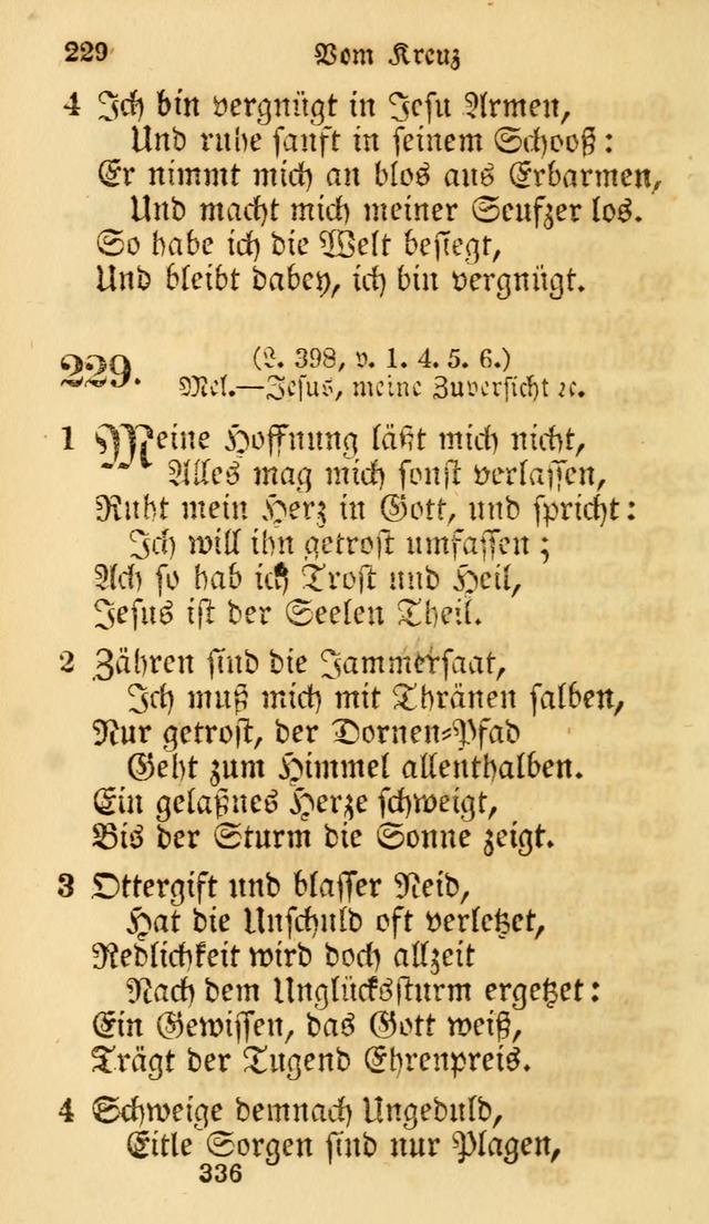 Evangelische Lieder-Sammlung: genommen aus der Liedersammlung und dem Gemeinschaftlichen Gesangbuch in den evanglischen Gemeinen page 336