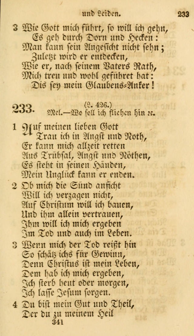 Evangelische Lieder-Sammlung: genommen aus der Liedersammlung und dem Gemeinschaftlichen Gesangbuch in den evanglischen Gemeinen page 341