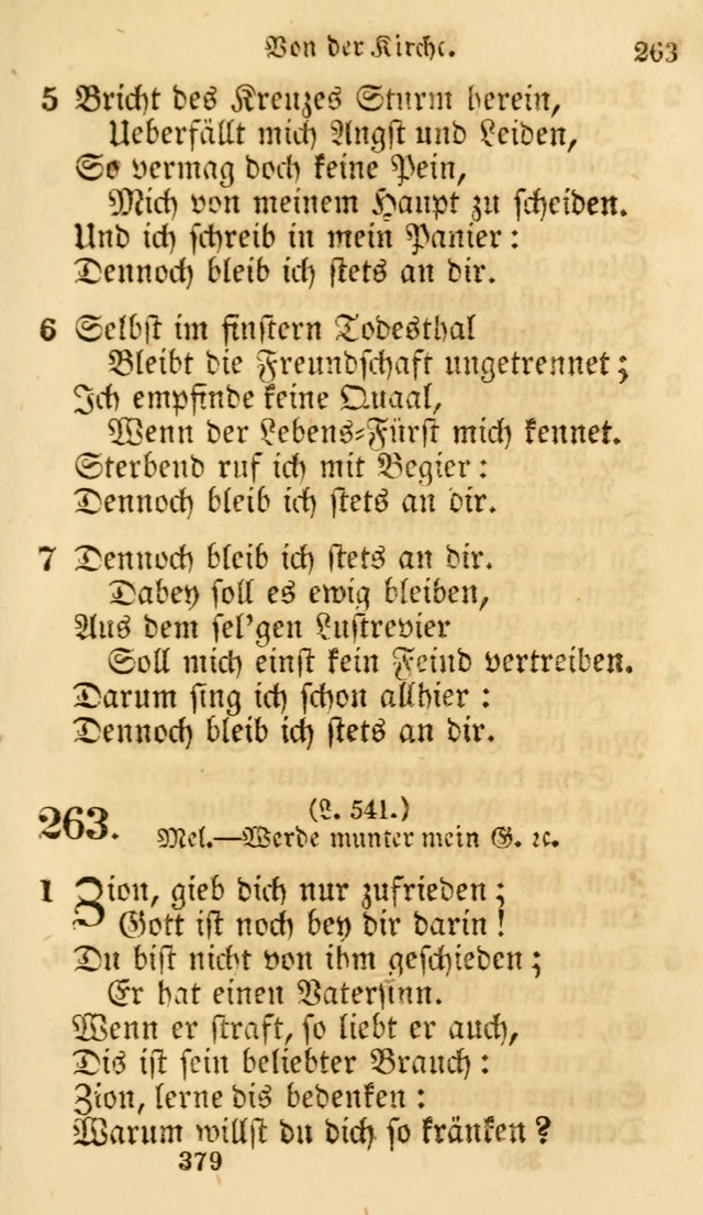 Evangelische Lieder-Sammlung: genommen aus der Liedersammlung und dem Gemeinschaftlichen Gesangbuch in den evanglischen Gemeinen page 379