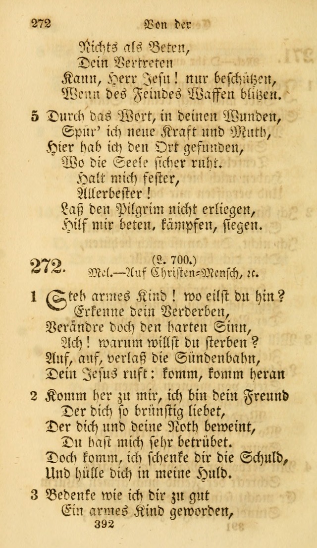 Evangelische Lieder-Sammlung: genommen aus der Liedersammlung und dem Gemeinschaftlichen Gesangbuch in den evanglischen Gemeinen page 392